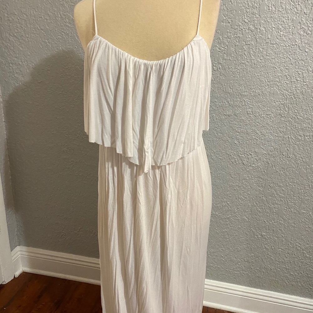Long white dress. Worn once